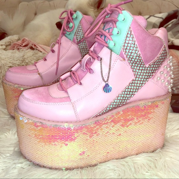 Y.RU Qozmo Mermaid Sequin Platforms (SOLD OUT) - Picture 1 of 5